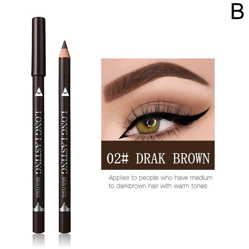 Hard-core, waterproof, sweat-resistant eyebrow pencil, beginner-friendly, black, 2.2g